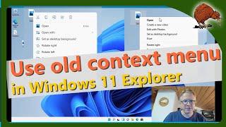 Windows 11 – return to the classic context menu in Explorer