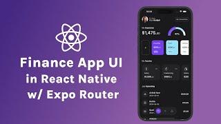 Finance App UI in React Native with Expo Router Tutorial for Beginners | 2024