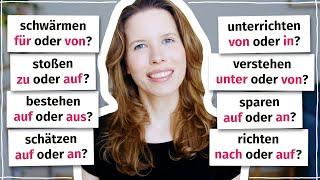 Verben mit 2 Präpositionen: Was ist der Unterschied? (Deutsch B2, C1)