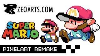 Zeoarts: Super MARIO Pixelart Re-imagined MSPAINT (SUPER MARIO BROS)