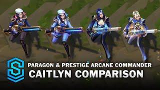 Arcane Commander Caitlyn, Paragon Chroma, Prestige Comparison Skin Spotlight