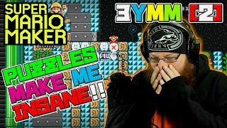 GLITCHING THROUGH THE WALLS - INSANE PUZZLES! - Super Mario Maker - OSHIKOROSU VS 3YMM [2]