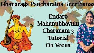 Endaro Mahanubhavulu Charanam 3 Tutorial On Veena ||Durga Mythreyee