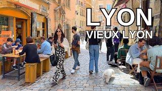 LYON - FRANCE Walking Tour [4K] - VIEUX LYON