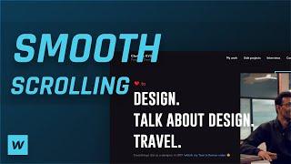 Smooth Scrolling Effect in Webflow - Tutorial