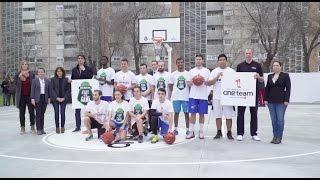 One Team and Stay in The Game unveil new basketball court