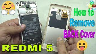 Xiaomi Redmi 5 How to Open Back cover & Disconnect Battery