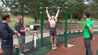 Official Guinness World Record "Most pull-ups in 1 min +40-lb(18.2kg) pack". Maksim Trukonovets