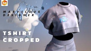 Marvelous Designer 12 Tutorial: T-Shirt Cropped