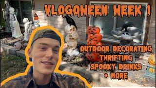 Vlogoween Week 1: Spooky Thrifting, Talk or Treat, Decorating Outside for Halloween  + More!