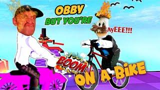 We Become A SPEEDRUNNER!!!  - Roblox: Obby But You're On A Bike