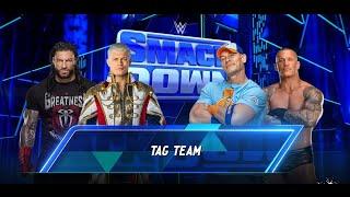 Roman Reigns & Cody Rhodes vs John Cena, Randy Orton | WWE Smack Down 2024 | wwe 2k24 Live