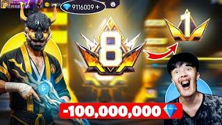 Viral TikToker  Spent 1 Million Diamonds In My Free Fire  Prime 8 Level Badge  - Garena Free Fire
