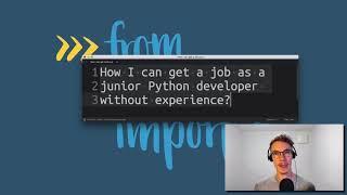 How can you get a job as junior Python developer without experience?