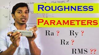 Surface Roughness Parameters: Ra, Ry, Rz, RMS (हिंदी में)