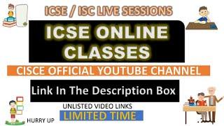 ALL ABOUT CISCE CHANNEL - NEW UPDATE MUST WATCH | ICSE & ISC online classes | CISCE YOUTUBE CHANNEL