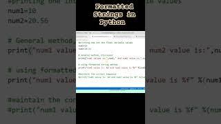 Formatted strings in python #python #coding #pythonprogramming