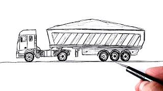 How to draw a Truck Step by Step