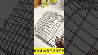 304 Storage Basket For Bathroom Kitchen Counter Fruit Egg Basket Metal Wire Storage Organizer
