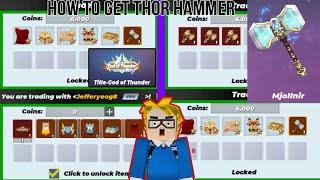 New Thor's Hammer and Strong Armor and Title-God of Thunder in Skyblock BlockmanGo