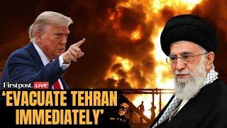 Iran Israel War LIVE: Trump Asks Iranians to Evacuate Tehran,Israel Bombs Tehran's State TV Building
