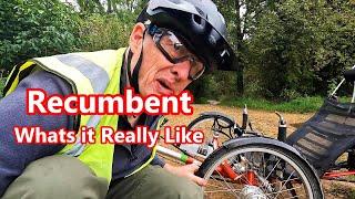 Recumbent Trike, what's it really like to ride, how does it work, Swindon's Old Railway track