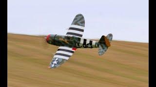 TEST FLIGHT - 1/4.4 SCALE CARF P-47 THUNDERBOLT - MOKI 250cc 5 CYL RADIAL - DEANO AT NLMFC - 2024