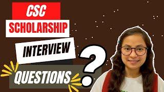 Chinese Government Scholarship।।CSC Scholarship Interview Questions 2023।।Study in China