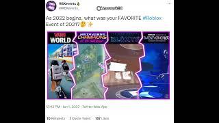 4 Roblox 2021 Events! (Roblox Tweet) (Tweet By @RBXevents_)