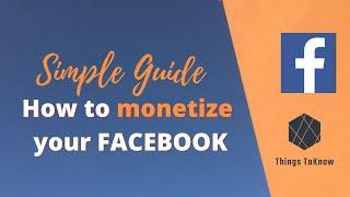 How to monetize your FACEBOOK PAGE