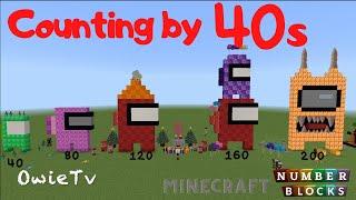 COUNTING BY 40s NUMBERBLOCKS MINECRAFT AMONG US SONG  | LEARN TO COUNT | COUNTING SONG FOR KIDS