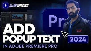 How to Add Popup Text in Adobe Premiere Pro 2024 | Adobe Premiere Pro Text Effects