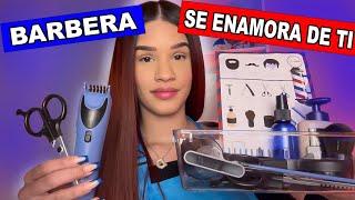 Asmr barbera se enamora de ti (corte de pelo,  skincare, limpieza de cejas)