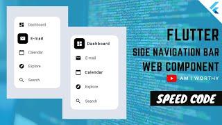 Side Navigation Bar Web Component | Flutter | FlutterPen | CodePen | Speed Code | Flutter web