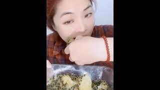 asmr freezer frost buckwheat ice eating with passion fruit