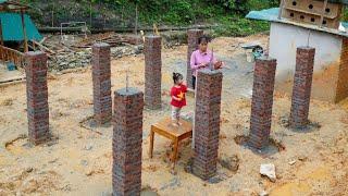 How to build a simple and beautiful 2-storey wooden house - Start building a new farm - Lý Thị Nhim