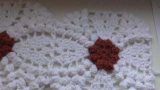 Квадрат крючком для  пледа.  knitted crocheted squares