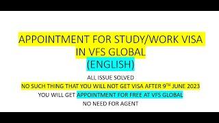 Appointment at VFS GLOBAL for STUDY/WORK visa D starts from 1st JULY #visa D