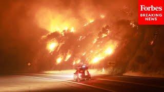 Line Fire In Southern California Continues To Burn, Causes Huge Clouds Of Smoke