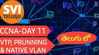 CCNA Basic Networking in Telugu | Day 11 | VTP, VTP PRUNNING & NATIVE VLAN | Telugu Tutorials 2021|