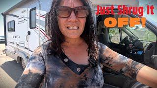 This Day Isn't Starting Out So Well! Long Travel Day & Boondocking At A Rest Area