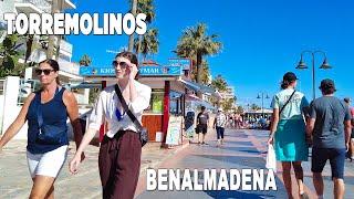 Benalmadena Torremolinos Spain Beach Promenade Walking Tour Malaga October 2024 [4K]