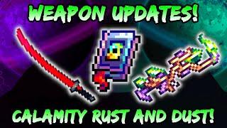 NEW Rust & Dust Weapon Updates! Terraria Calamity 1.4.5 Murasama, Subsuming Vortex, Photoviscerator