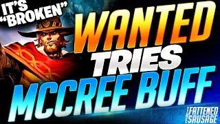 RANK 1 McCree Tries NEW MCCREE BUFF!! "It's SO BROKEN!" First Impressions & Gameplay