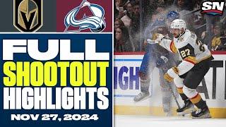 Vegas Golden Knights at Colorado Avalanche | FULL Shootout Highlights - November 27, 2024