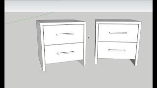 How to make bedside table in SketchUp