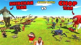 SHINCHAN vs CHOP with CREEPY MONSTERS and ALL UNITS in Animal Revolt Battle Simulator