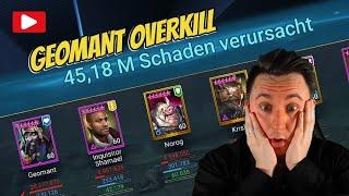 Raid Shadow Legends Hydra Geomant Overkill ! Unglaublicher Schaden! One Key