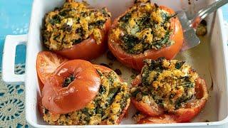 Mediterranean Stuffed Tomatoes with Couscous