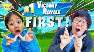 RYAN WINNING FORTNITE FRIDAY! Ryan vs Daddy Let's Play Fortnite Battle Royale